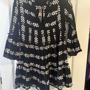 Elan Black and White Patterned Dress